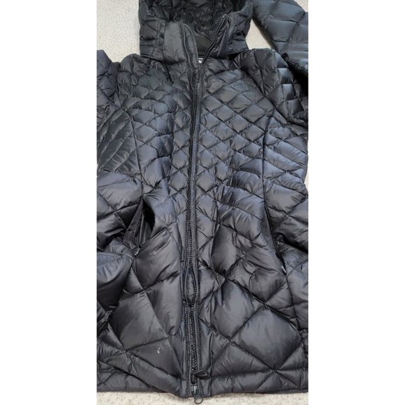 The North Face Women Black Quilted Hooded Jacket Full Zip Down Filled Size Small - Picture 9 of 16